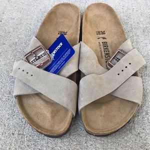 New Birkenstock Taupe suede Siena size 38